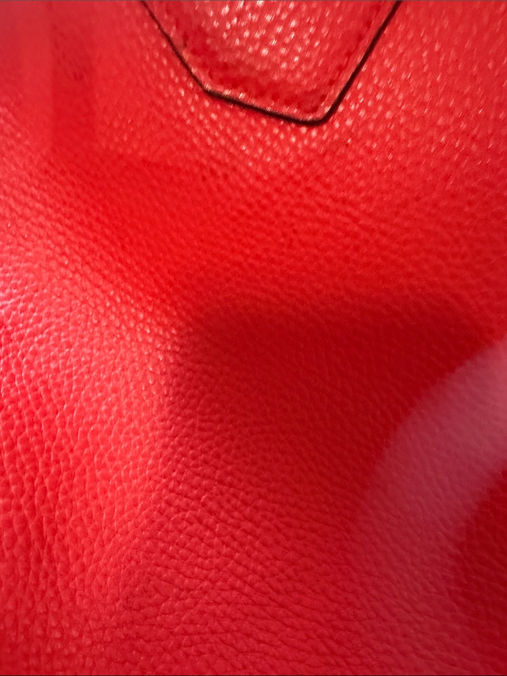 Red Leather Tote Bag - Women's - Picture 7 of 7